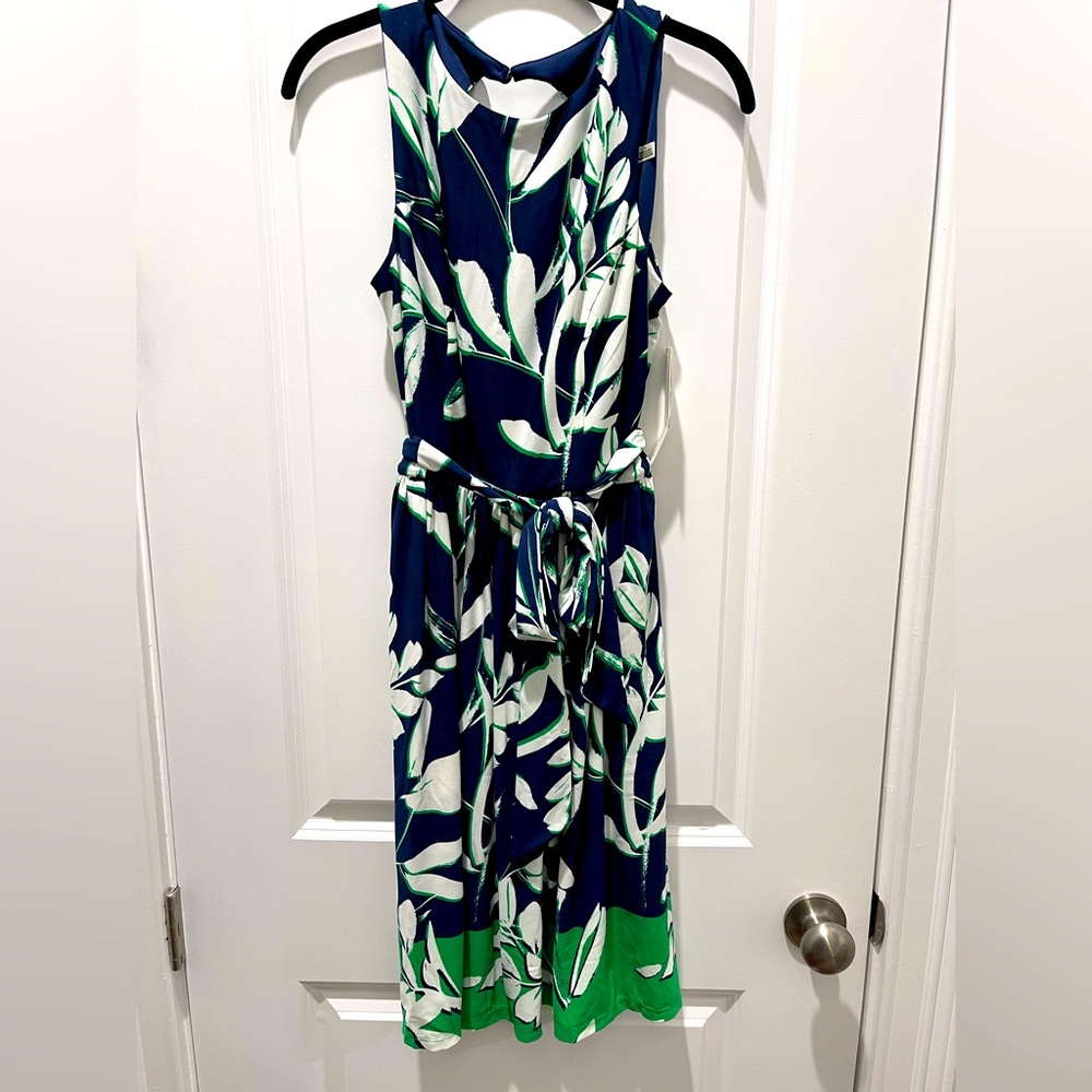 Eliza J Tie-Waist Floral Dress NWT